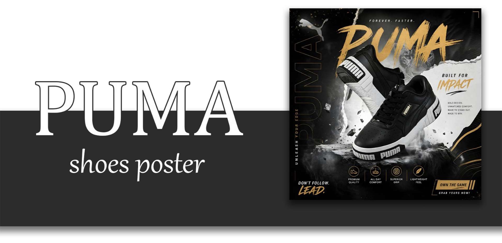 Puma Built for Impact shoes poster