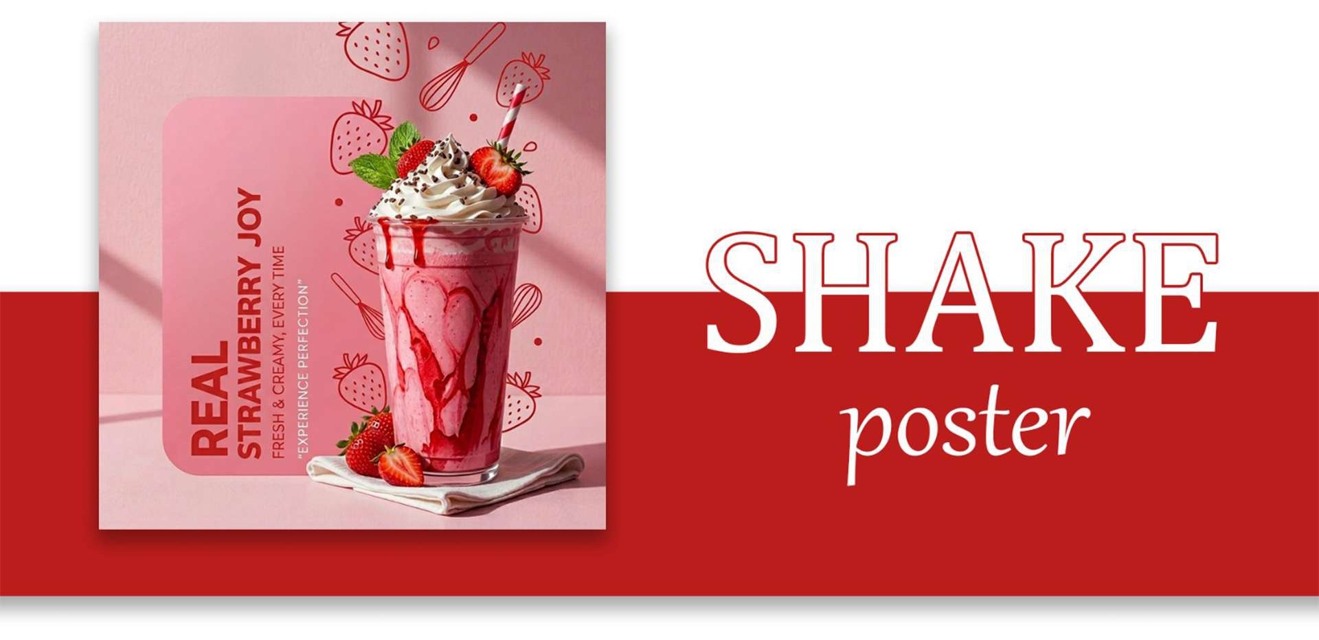 Real Strawberry Joy shake poster